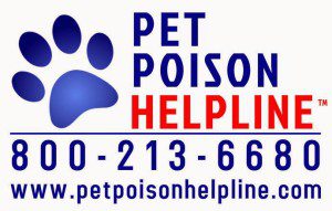A blue paw print with the words pet poison helpline in front of it.